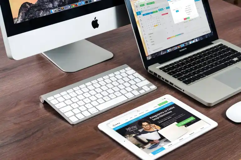 Table With Apple Products On It