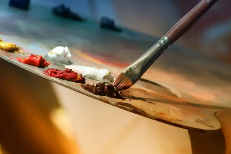 Paint Brush Getting Brown Paint